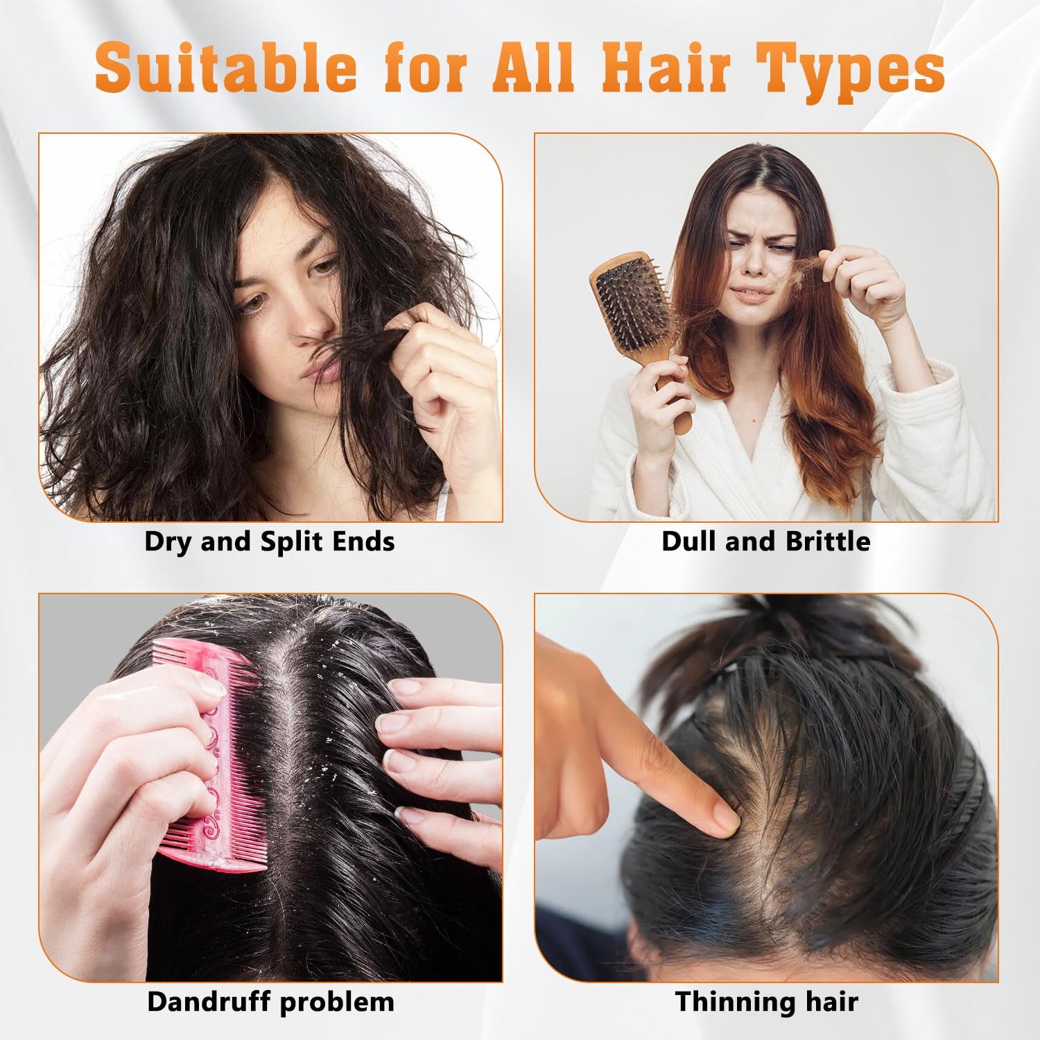 Anti-Hair Fall Hair Loss Shampoo for Women, Hair Growth Shampoo Rich in Various Plant Extracts for All Hair Types (100Ml, 3Pcs)