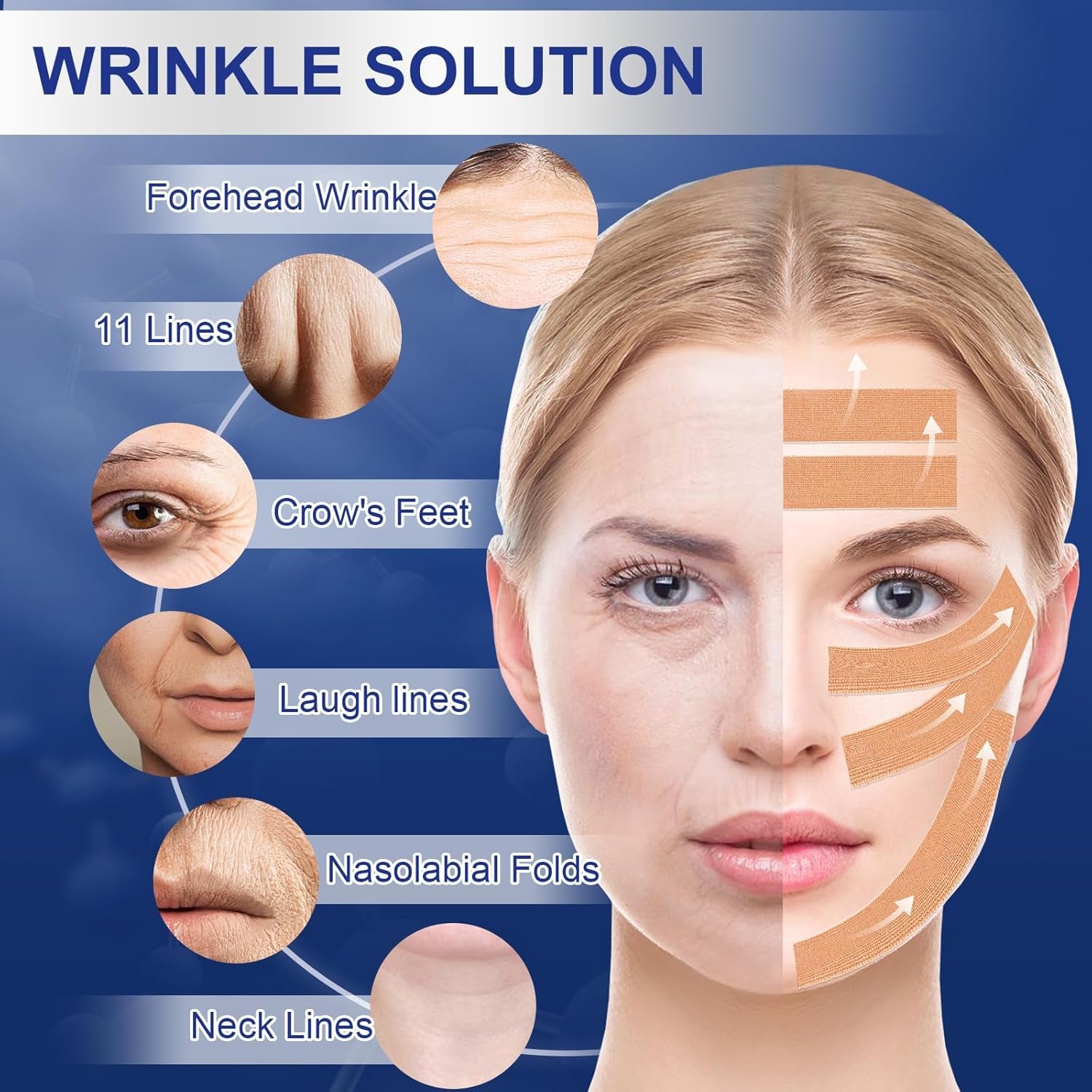 2 Rolls anti Wrinkle Face Tape,Facial Myofascial Lift Tape for Skin | Skin Tape for Wrinkles |Wrinkle Tape for Face & Forehead | Facial Tape for Wrinkles | anti Aging Tape for Wrinkles Overnight