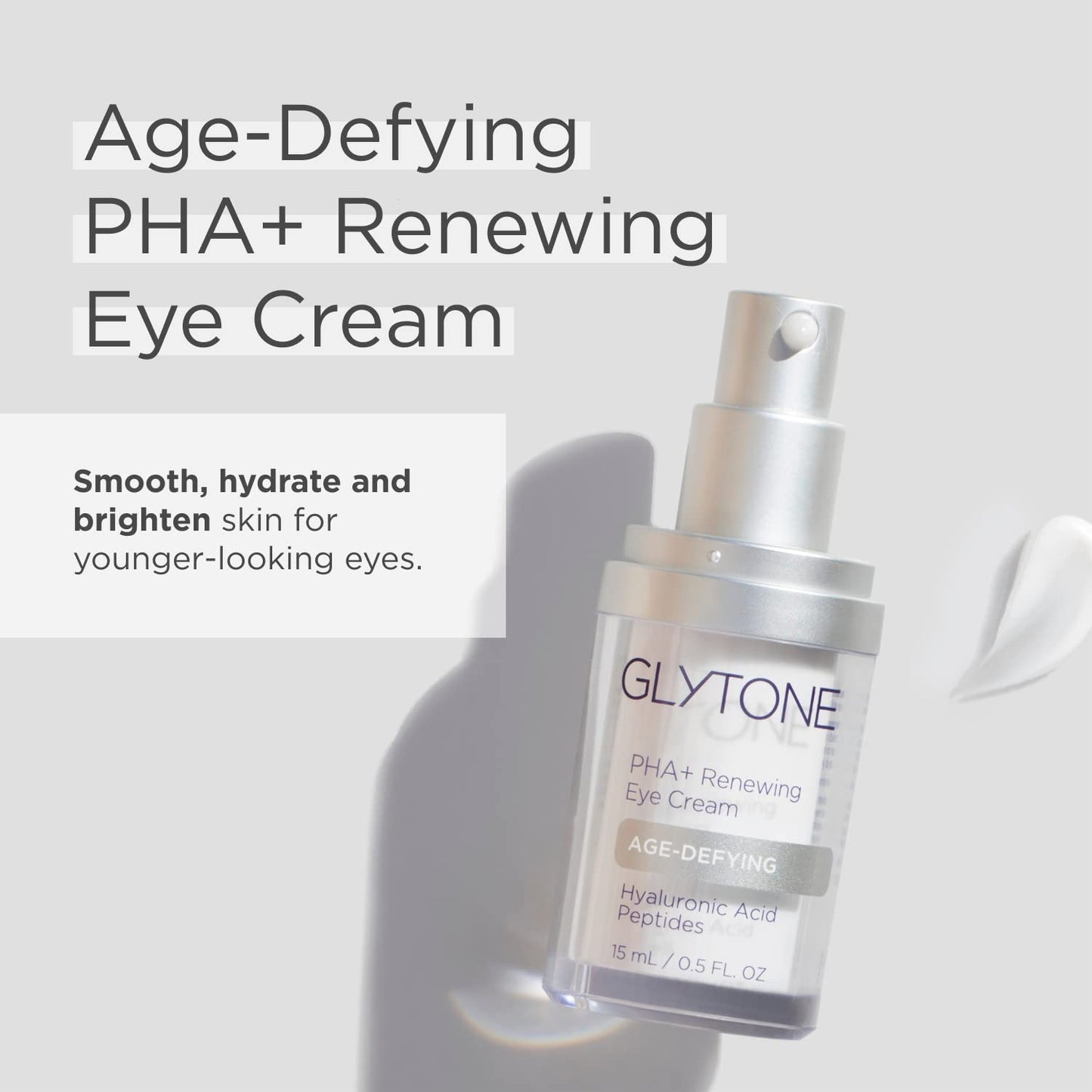 Age-Defying PHA+ Renewing Eye Cream for Wrinkles| anti Aging under Eye Cream with Hyaluronic Acid Peptides| Targets Puffiness, Bags, Wrinkles & Dark Circles| Brightening Moisturizer| 0.5 Fl Oz