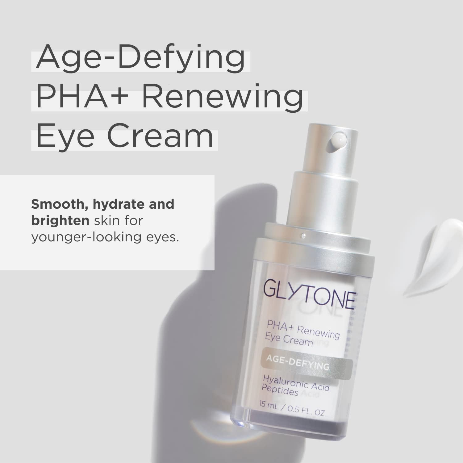Age-Defying PHA+ Renewing Eye Cream for Wrinkles| anti Aging under Eye Cream with Hyaluronic Acid Peptides| Targets Puffiness, Bags, Wrinkles & Dark Circles| Brightening Moisturizer| 0.5 Fl Oz