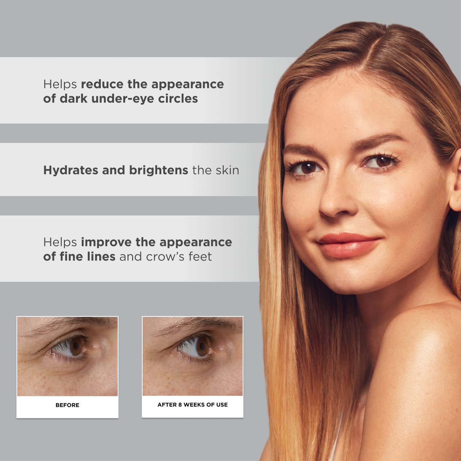 Age-Defying PHA+ Renewing Eye Cream for Wrinkles| anti Aging under Eye Cream with Hyaluronic Acid Peptides| Targets Puffiness, Bags, Wrinkles & Dark Circles| Brightening Moisturizer| 0.5 Fl Oz