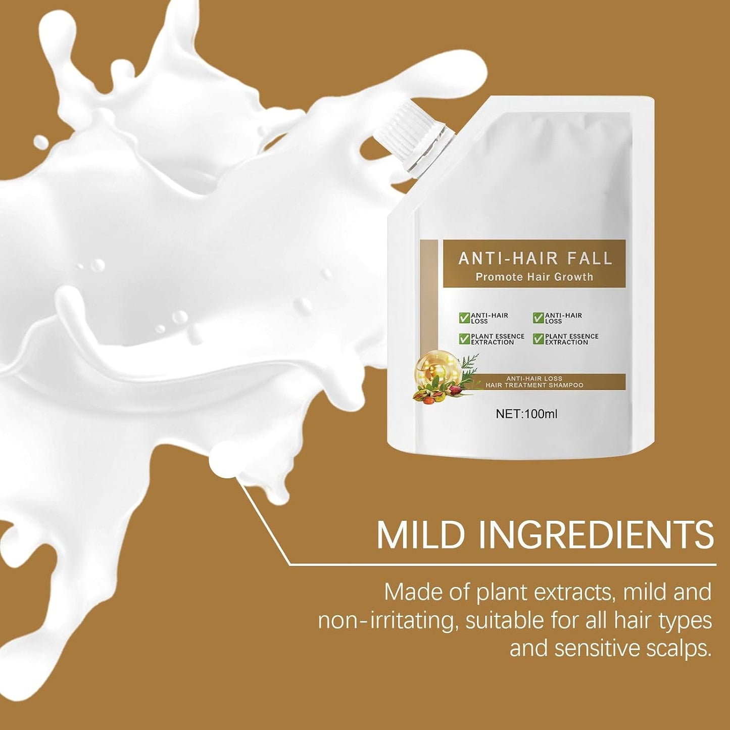2Pcs Anti-Hair Fall Hair Loss Shampoo, Anti-Hair Fall Promote Hair Growth, anti Hair Loss Shampoo, Moisturizing & Promoting Hair Growth, Suitable for All Hair Types (2PCS)