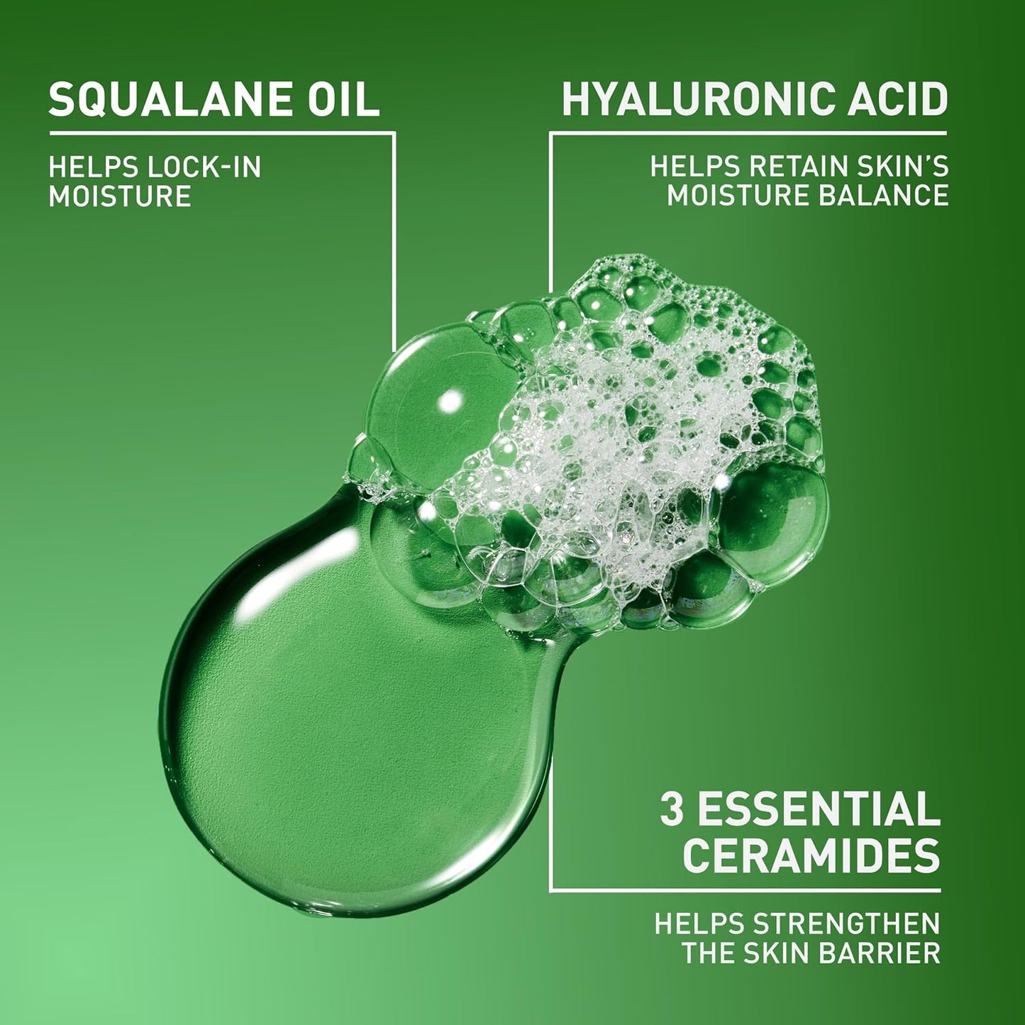 Hydrating Foaming Oil Facial Cleanser with Hyaluronic Acid, 19Oz | Squalane Face & Body Wash with Double-Cleansing Efficacy Removes Makeup without Residue, for Dry to Very Dry Skin