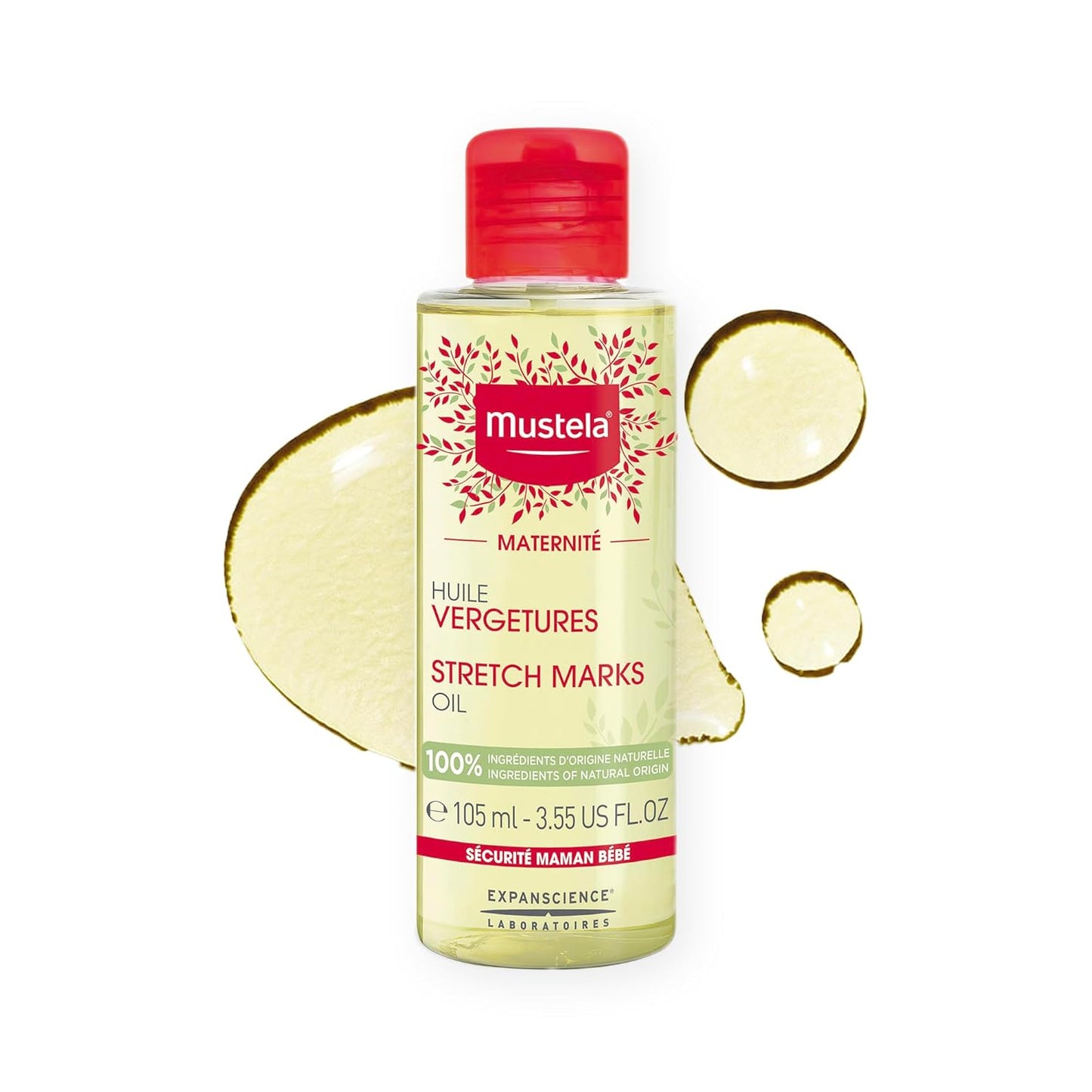 Mustela Maternity Stretch Marks Set - Natural Pregnancy Skincare - Contains Stretch Marks Cream & Belly Oil - EWG Verified & Fragrance-Free - 2 Items Set