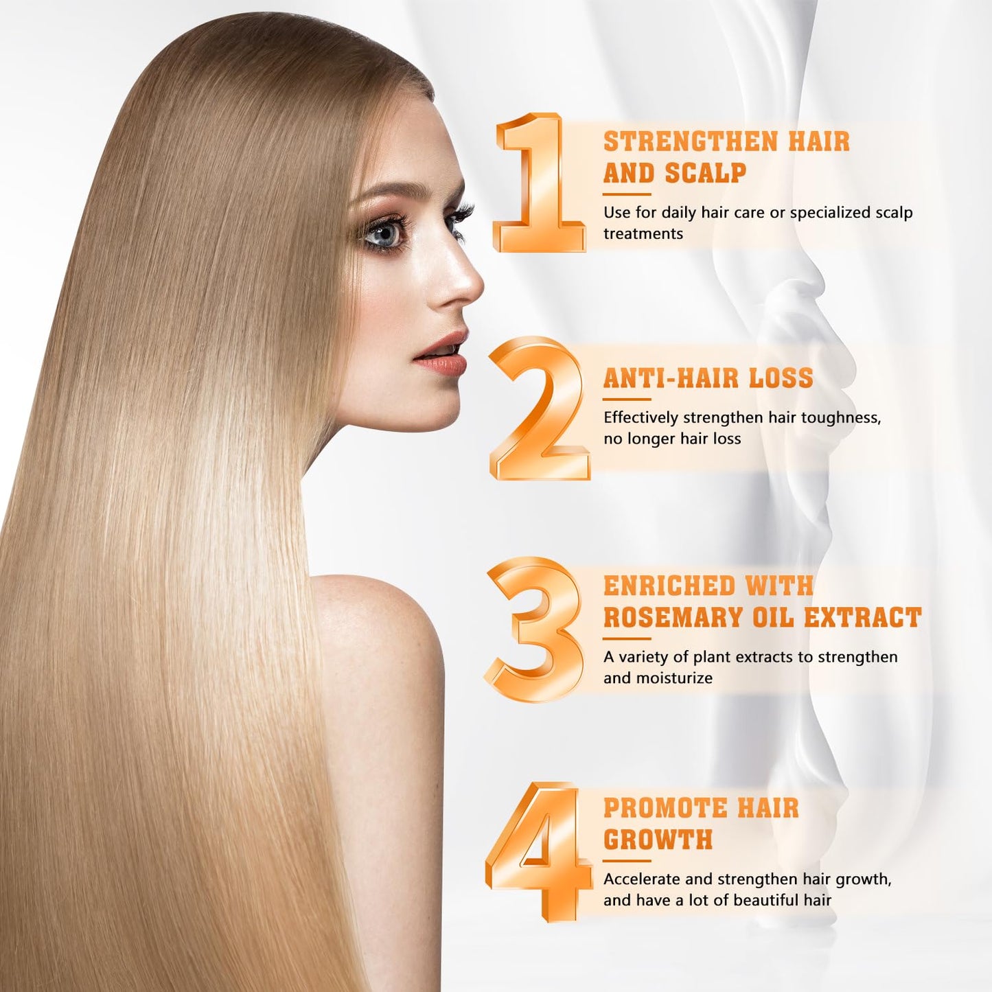 Anti-Hair Fall Hair Loss Shampoo for Women, Hair Growth Shampoo Rich in Various Plant Extracts for All Hair Types (100Ml, 3Pcs)